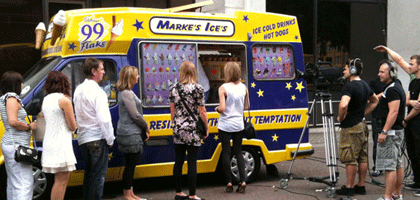 Ice Cream Van Hire for TV and Media Work